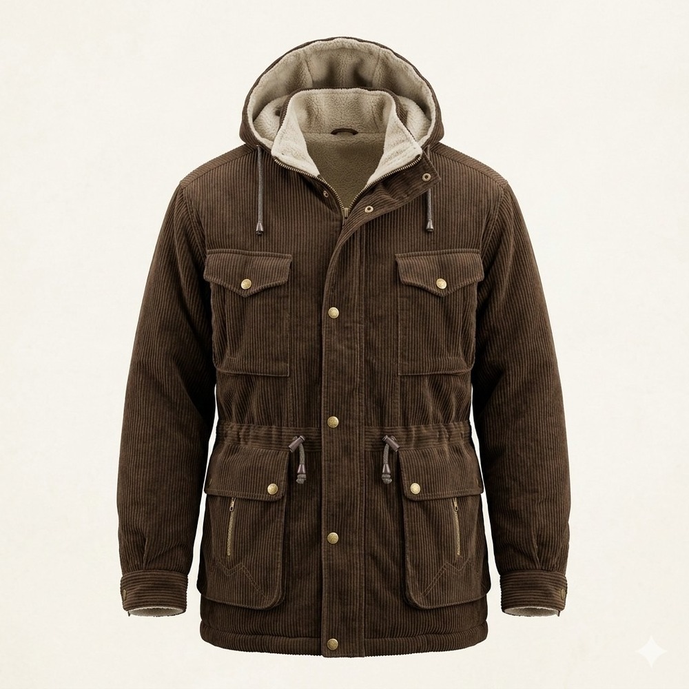 Vtg Ivory Tusks Reversible Corduroy Jacket XXL Gorpcore Sherpa Lined Y2K 90s